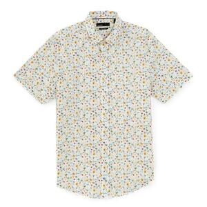 Quieti Performance Stretch Men's XL Tropical Island Vacation Surf Button Shirt